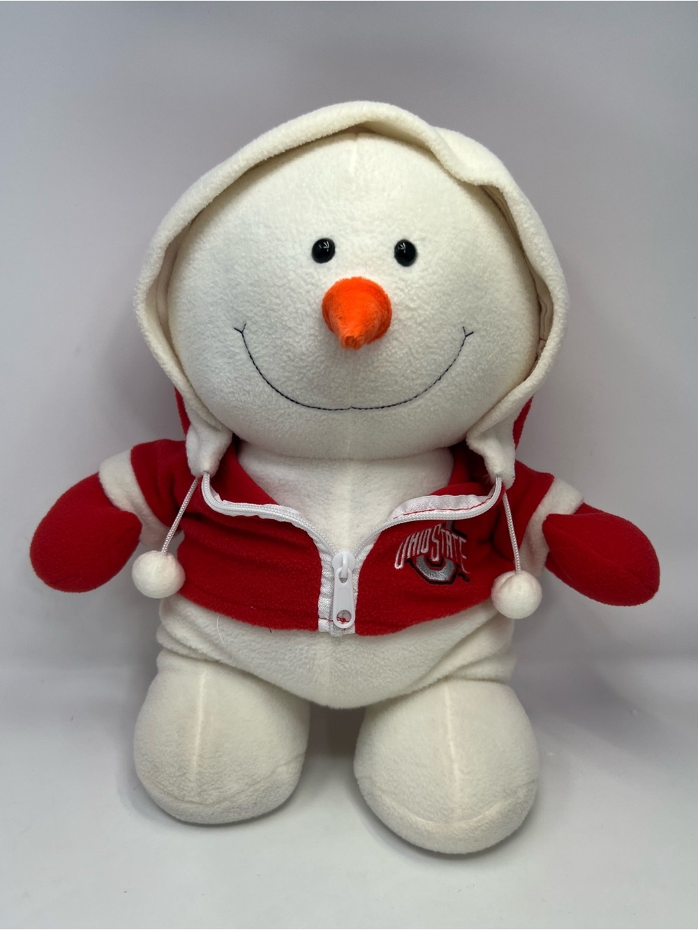 The Ohio State Buckeyes 17” Snowman In Red Hoodie The Memory Company Weighted